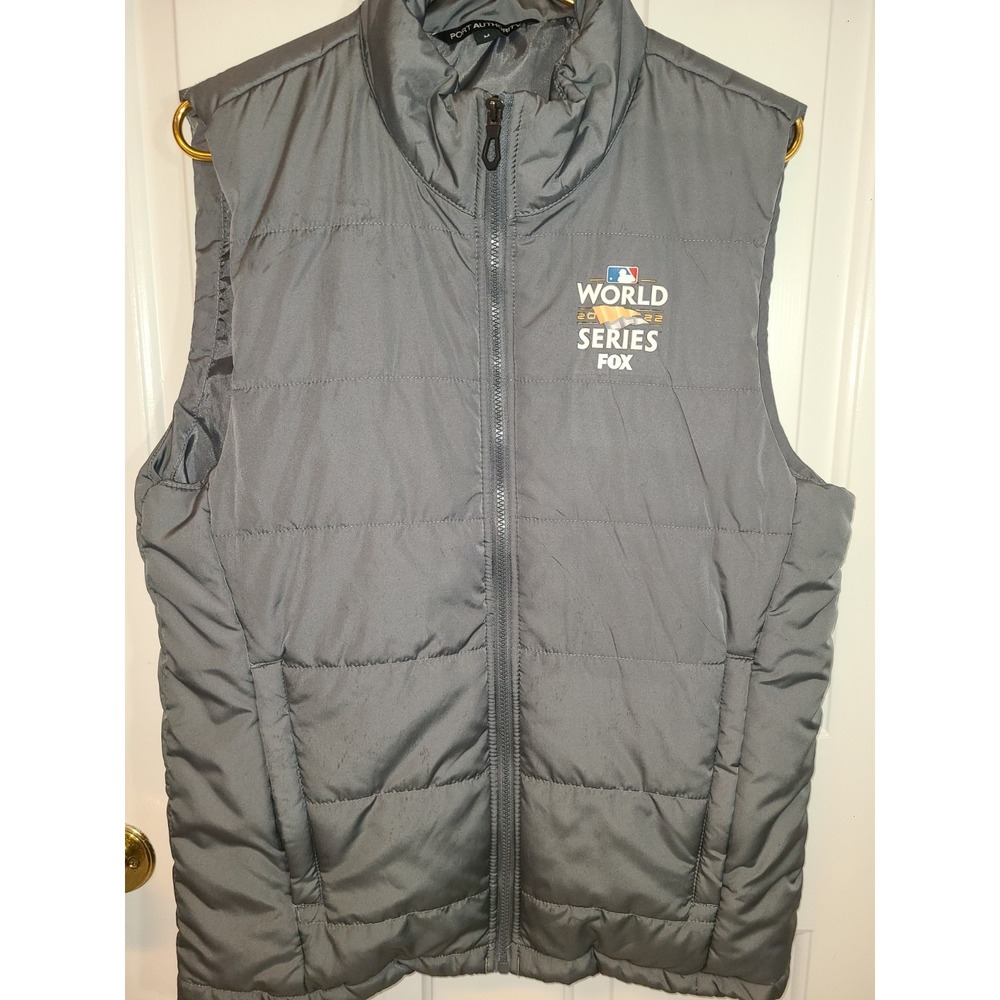 World Series Fox MLB PORT AUTHORITY Med Puffy VEST - SIZE MEDIUM Pockets - Picture 3 of 8